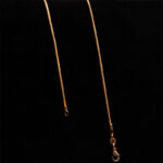 ZHONGYI FASHION TREND VERSATILE 18K YELLOW GOLD PLATED SNAKE BONE NECKLACE EUROPEAN AND AMERICAN CROSS-BORDER NEW 1MM SNAKE CHAIN WITH SNAKE BONE CHAIN Glossy.pk