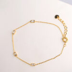 Cross-border, European and American hot-selling style, heart-shaped double-layered new bracelet, stainless steel, fashion hand jewelry, versatile and trendy with 28 Glossy.pk