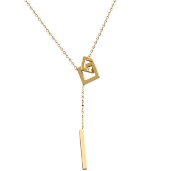 Popular Titanium Steel Necklace Women’s Niche Light Luxury Temperament Sweater Versatile Clavicle Chain anti-tarnish jewellery from Glossy.pk, Lahore