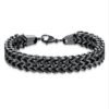 Hip Hop Titanium Steel Double-row Single-row Bracelet Positive and Negative Mesh 5x10mm Stainless Steel Bracelet anti-tarnish jewellery from Glossy.pk, Lahore
