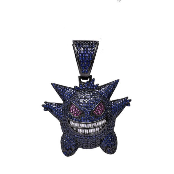 Elf cartoon funny necklace micro inlaid purple zircon pendant factory anti-tarnish jewellery from Glossy.pk, Lahore