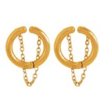 European and American wholesale simple and small no ear piercing ear clips female titanium steel fashion sense ear bone clips niche design fashion temperament Glossy.pk