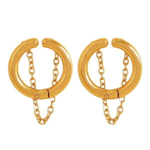 Simple and small no ear piercing ear clips female titanium steel fashion sense ear bone clips niche design anti-tarnish jewellery from Glossy.pk, Lahore