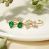 Retro design simple non-fading open stainless steel ring simple anti-tarnish jewellery from Glossy.pk, Lahore