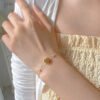 Heart-shaped double-layered new bracelet, stainless steel, fashion hand jewelry, versatile and trendy anti-tarnish jewellery from Glossy.pk, Lahore