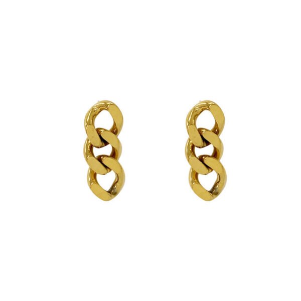 Double layer love butterfly pendant stud earrings stainless steel plated 18K gold plating versatile gradient earrings 21 anti-tarnish jewellery from Glossy.pk, Lahore