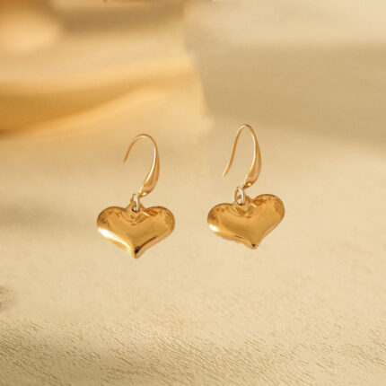 European and American cross-border earrings wholesale love butterfly letter earrings stainless steel light luxury exaggerated sense of luxury does not fade 18 Glossy.pk