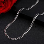 Titanium steel does not fade thick chain Cuban chain necklace men's fashion brand hiphop Europe and the United States simple 6MM sweatshirt chain accessories Glossy.pk