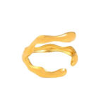 European and American simple irregular line rings, niche design temperament, new personality fashion, women's high-end index finger ring Glossy.pk