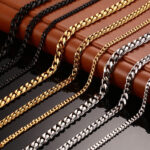 Cross-border European and American style wear with punk hip-hop stainless steel bracelet, six-sided grinding Cuban chain, simple titanium steel bracelet Glossy.pk