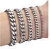 Style wear with punk hip-hop stainless steel bracelet, six-sided grinding Cuban chain, simple titanium steel bracelet anti-tarnish jewellery from Glossy.pk, Lahore