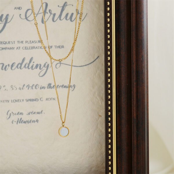 Double-Layer Clavicle Necklace — Retro Minimalist product photo 4 | Glossy.pk Pakistan