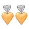 Double layer love butterfly pendant stud earrings stainless steel plated 18K gold plating versatile gradient earrings 21 anti-tarnish jewellery from Glossy.pk, Lahore