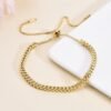 Braided Wheat‑Ear Bracelet (Gold / Steel) product photo 3 | Glossy.pk Pakistan