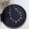 Super Beauty Spot Clavicle Chain Geometric Round Square Pear-shaped Temperament Small Necklace Titanium Steel Plated 18k Gold anti-tarnish jewellery from Glossy.pk, Lahore