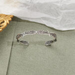 AliExpress cross-border new angel wing bracelet personality ins plated antique silver opening adjustable bracelet wholesale