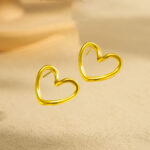 European and American cross-border earrings wholesale love butterfly letter earrings stainless steel light luxury exaggerated sense of luxury does not fade 18 Glossy.pk