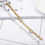 Zhongyi European and American style fashion men's side bracelet cross-border new 18K creative gold bracelet jewelry factory wholesale Glossy.pk