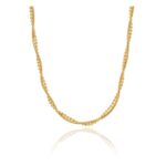 European and American cross-border wholesale water wave winding twist chain clavicle chain simple snake bone chain gold-plated ladies titanium steel jewelry