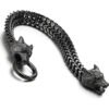 Stainless steel men’s bracelets, titanium steel hip-hop bracelets, Nordic domineering wolf head Viking chains anti-tarnish jewellery from Glossy.pk, Lahore
