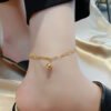 Sense of luxury, delicate shell claw diamond, starfish, titanium steel anklet, sweet ocean style, new ankle and foot chain 22 anti-tarnish jewellery from Glossy.pk, Lahore