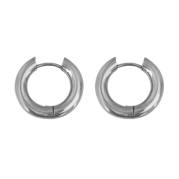 18k gold-plated stainless steel jewelry gold and silver hoop earrings women’s jewelry anti-tarnish jewellery from Glossy.pk, Lahore