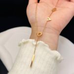 Titanium steel LOVE letter titanium steel necklace women's instide fashion letter clavicle chain simple temperament net red stainless steel Glossy.pk