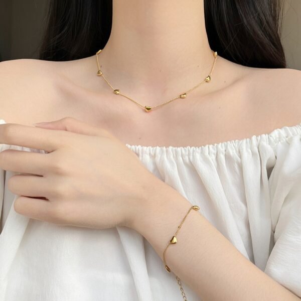 Heart-accented Necklace & Bracelet Set — jewellery from Glossy.pk, Pakistan