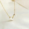 18k gold Luxury Clavicle Chain Simple Necklaces anti-tarnish jewellery from Glossy.pk, Lahore