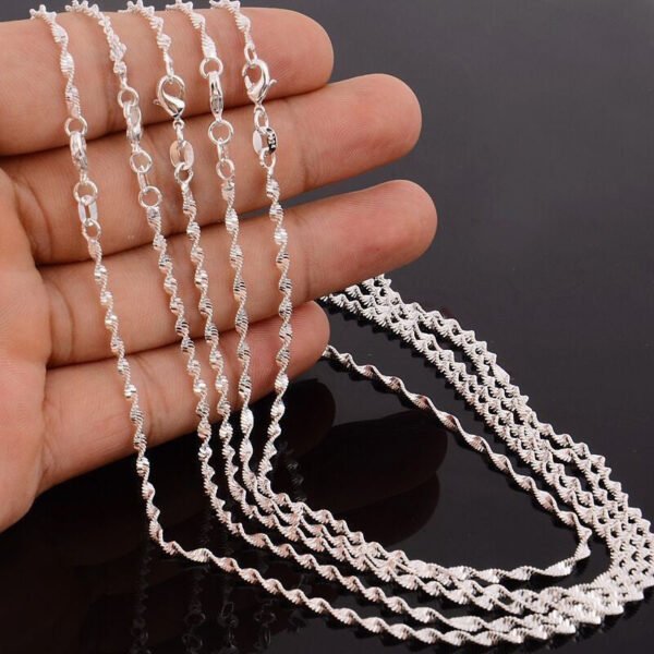 Water-wave Pendant Necklace — 18 / 24 inches — jewellery from Glossy.pk, Pakistan