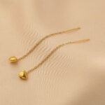 European and American cross-border earrings wholesale love butterfly letter earrings stainless steel light luxury exaggerated sense of luxury does not fade 18 Glossy.pk