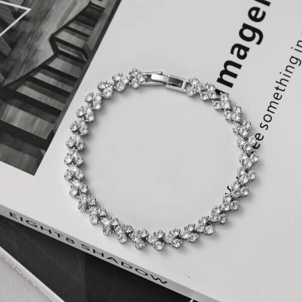 Zirconia Roman New Women’s Niche Design Sense Diamond Delicate Cuban Hand Jewelry anti-tarnish jewellery from Glossy.pk, Lahore
