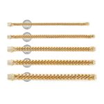 Men’s Cuban Bracelet – 18K Gold Plated on 925 Sterling Silver Glossy.pk