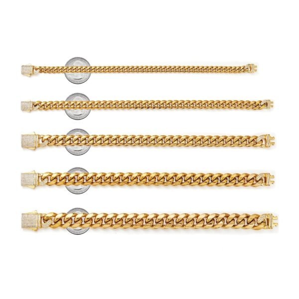 Men’s Cuban Bracelet — 18K Gold-Plated on 925 Silver product photo 3 | Glossy.pk Pakistan