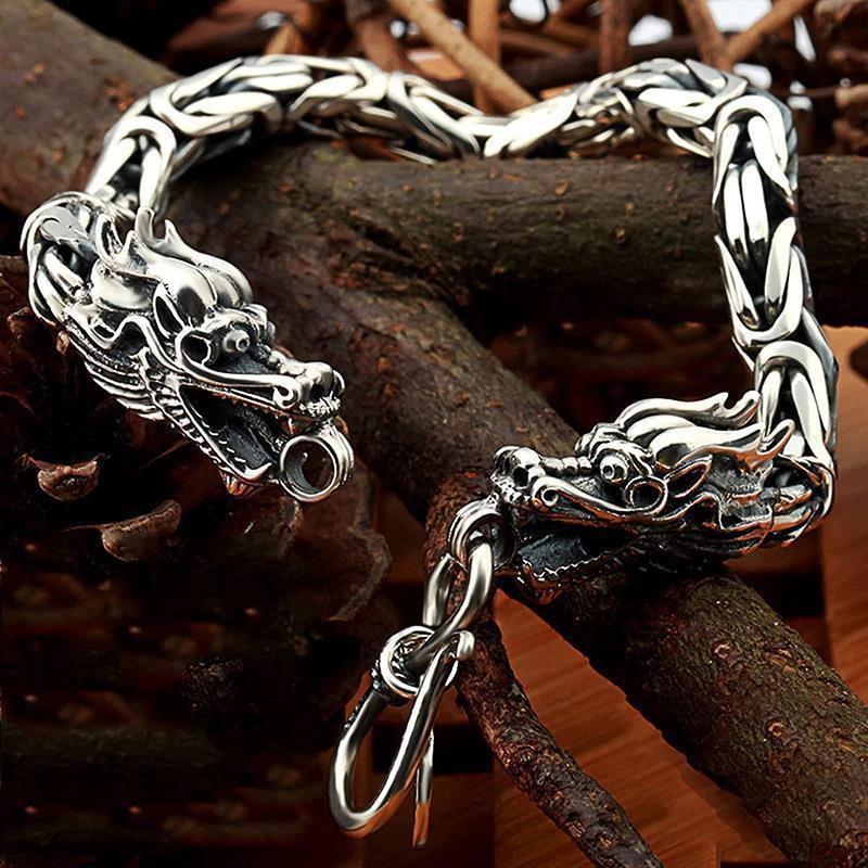 Sino-Iran cross-border hot-selling men's retro double-ended keel bracelet, punk keel, gothic bracelet, faucet bracelet
