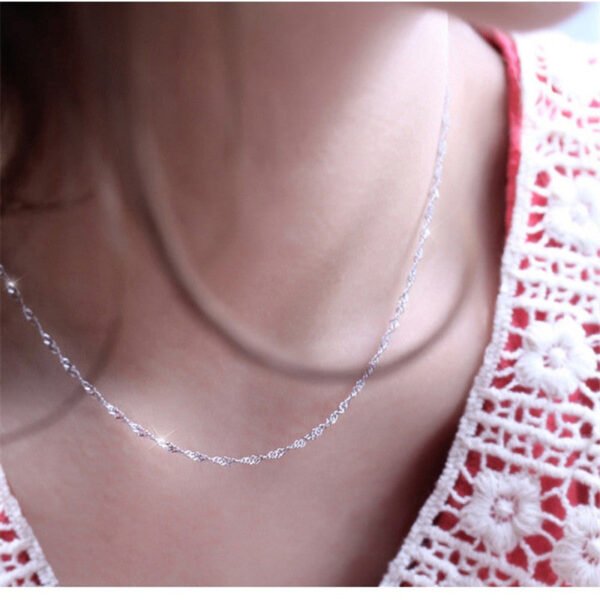 Water-wave Pendant Necklace — 18 / 24 inches product photo 3 | Glossy.pk Pakistan