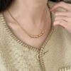 Irregular Pleated Pendant Necklace — jewellery from Glossy.pk, Pakistan