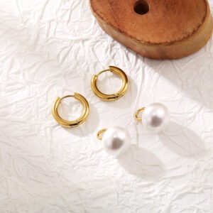 Retro Pearl Pendant Earrings — Details Unconfirmed product photo 3 | Glossy.pk Pakistan