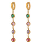 French retro earrings high-end non-fading titanium steel haoshi earrings women's personality European and American earrings jewelry wholesale Glossy.pk