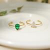Retro Teardrop Open Ring product photo 2 | Glossy.pk Pakistan