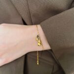 Cross-border, European and American hot-selling style, heart-shaped double-layered new bracelet, stainless steel, fashion hand jewelry, versatile and trendy with 28 Glossy.pk