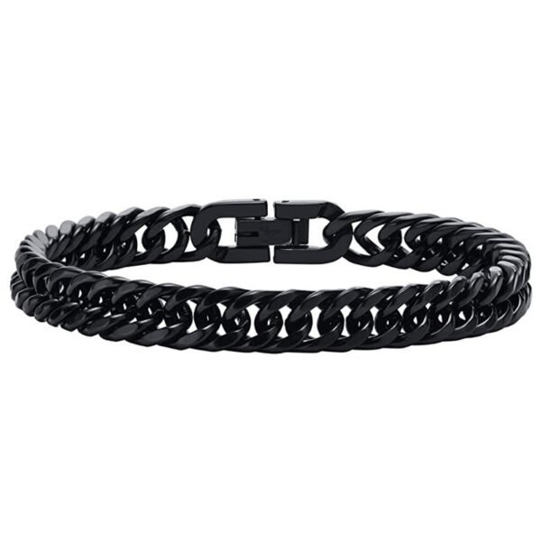 Domineering titanium steel jewelry buckle bracelet simple stainless steel style Cuban chain bracelet spot anti-tarnish jewellery from Glossy.pk, Lahore