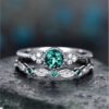 Versatile Women’s Zircon Ring Silver-plated Micro Emerald Ring anti-tarnish jewellery from Glossy.pk, Lahore