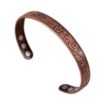 temu plum blossom magnet bracelet vintage flower ring bracelet set adjustable men women antique red copper bracelet Glossy.pk