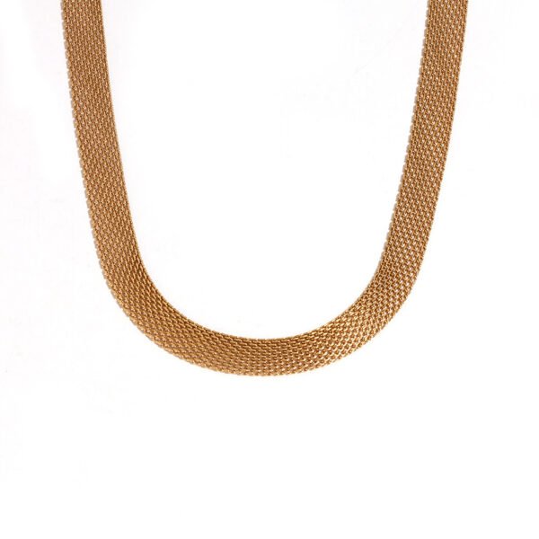 Mesh Chain Metal Coarse Titanium Steel Necklace Bracelet Set Light Luxury Necklace anti-tarnish jewellery from Glossy.pk, Lahore