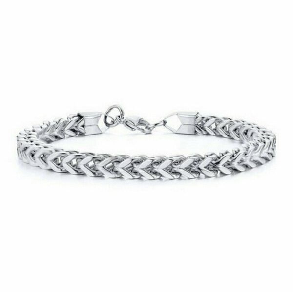 Hip Hop Titanium Steel Double-row Single-row Bracelet Positive and Negative Mesh 5x10mm Stainless Steel Bracelet anti-tarnish jewellery from Glossy.pk, Lahore
