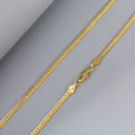 ZHONGYI TEMU NEW PERSONALIZED WOMEN'S 18K GOLD PLATED NECKLACE EUROPEAN AND AMERICAN CROSS-BORDER ACCESSORIES EMBOSSED 4MM GOLD NECKLACE WHOLESALE