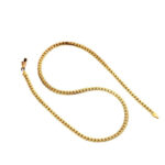 TEMU New European and American Hot Selling 5MM Full Side Body Necklace Cross-border Personality Simple Gold Plated Necklace 20 Inch Chain