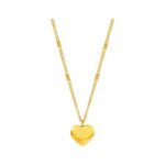 The new love love necklace women's versatile high-end temperament light luxury necklace peach heart titanium steel clavicle chain jewelry