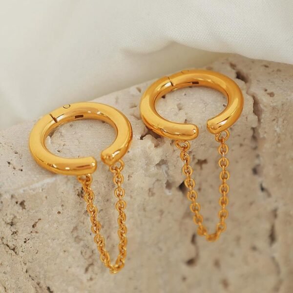 Small Tassel Earrings — Gold or Steel Colour product photo 4 | Glossy.pk Pakistan